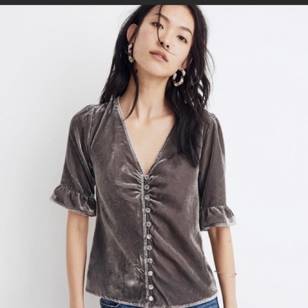 Madewell Daylight Velvet Top size 2
